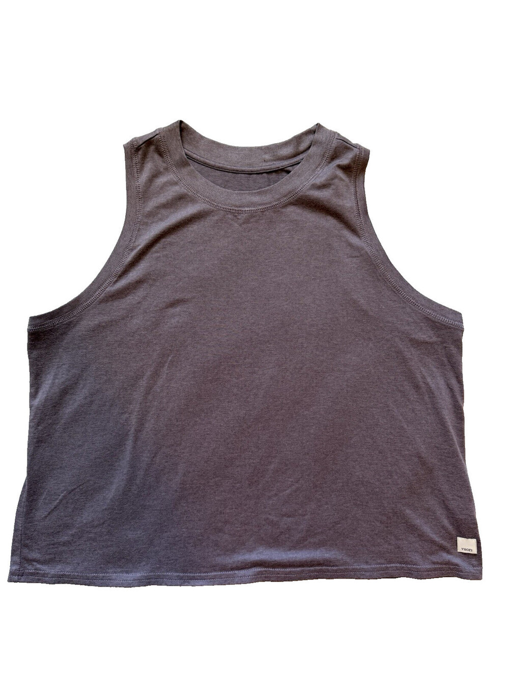 Vuori Energy Tank French Roast L Brown Plum Strato Tech Athleisure Clean Girl